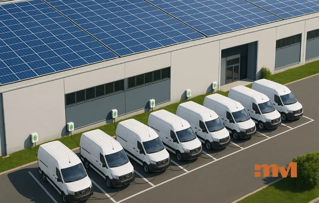 Paneles solares para cargar furgonetas eléctricas - fotovoltaicas