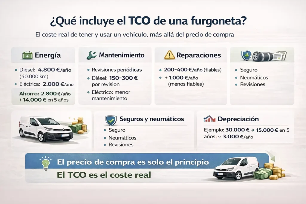 Furgonetas más económicas de mantener 2026