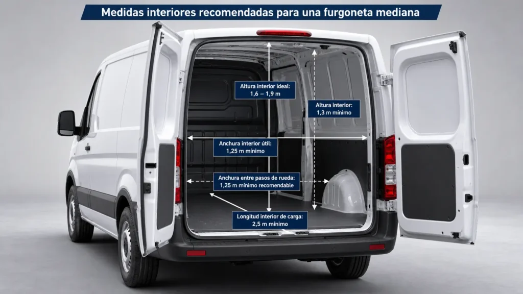 Medidas recomendadas a tener en cuenta a la hora de elegir la mejor furgoneta para carpinteros
